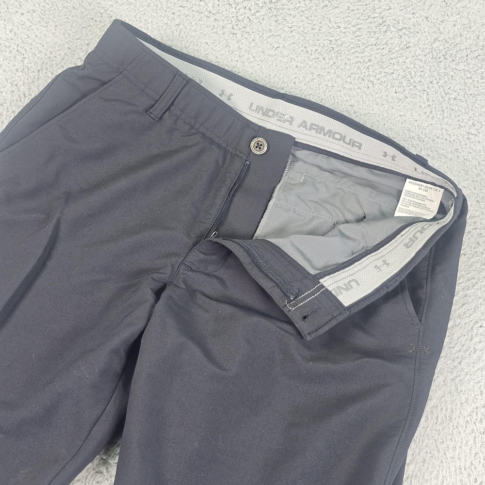 Under Armour Pants Mens 34x32 Gray Chino Performance Stretch Microfiber Casual